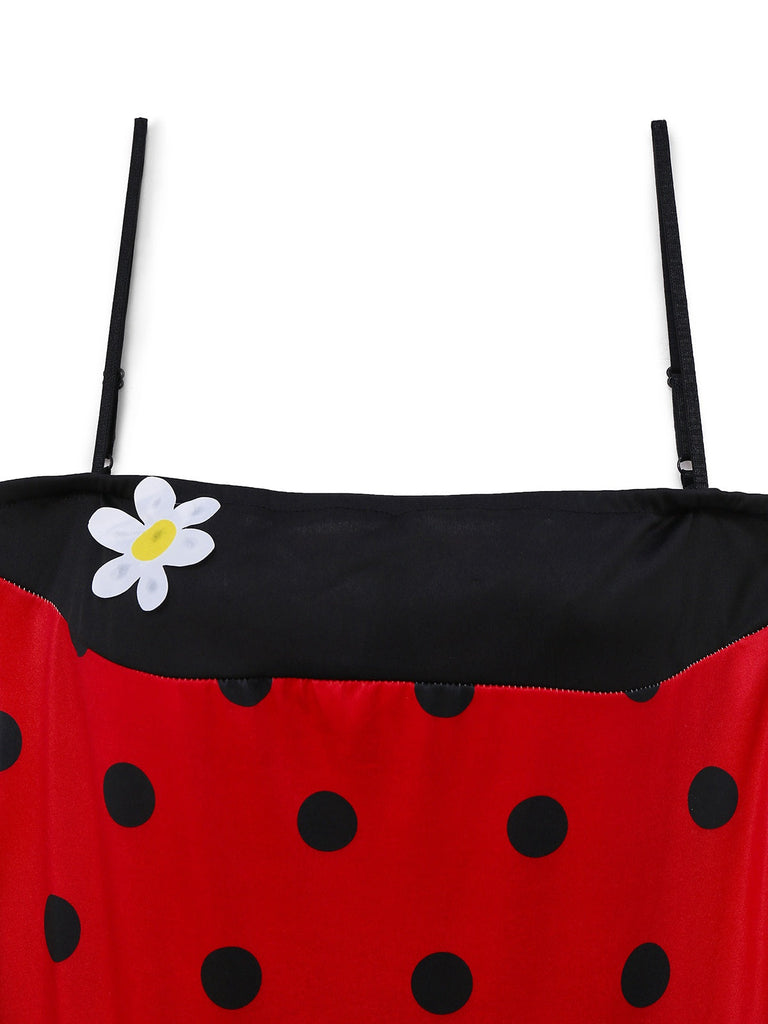 Rot 1960er Miraculous Bubble Cosplay Kostüm Set