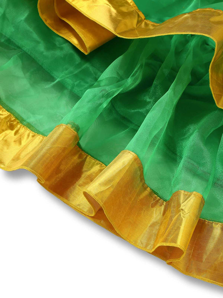 Grün 1950er Weihnachtsbaum Kostüm mit Glocke