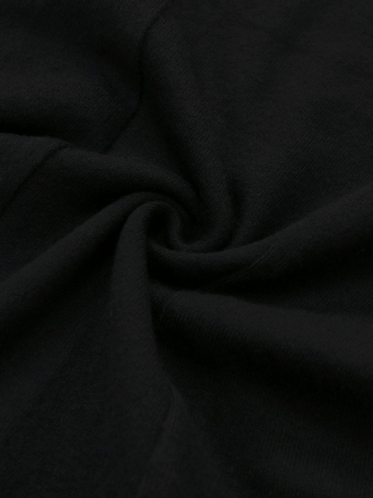 Schwarz & Weiß 1960er Farbblock Plissiertes Revers Kleid