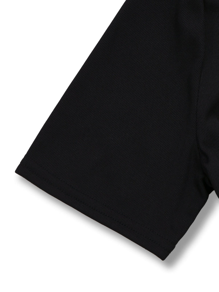 Khaki 1970er Gestricktes Quadratischer Hals Blumen Kleid