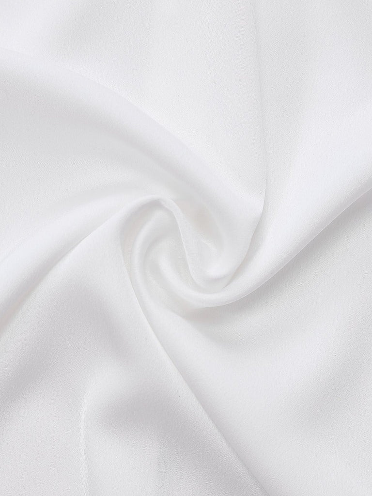 2PCS Weiß & Schwarz 1940er Bluse & Tartan Latzhose