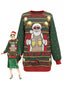 1950er Weihnachten Bier Santa Cheers Pullover