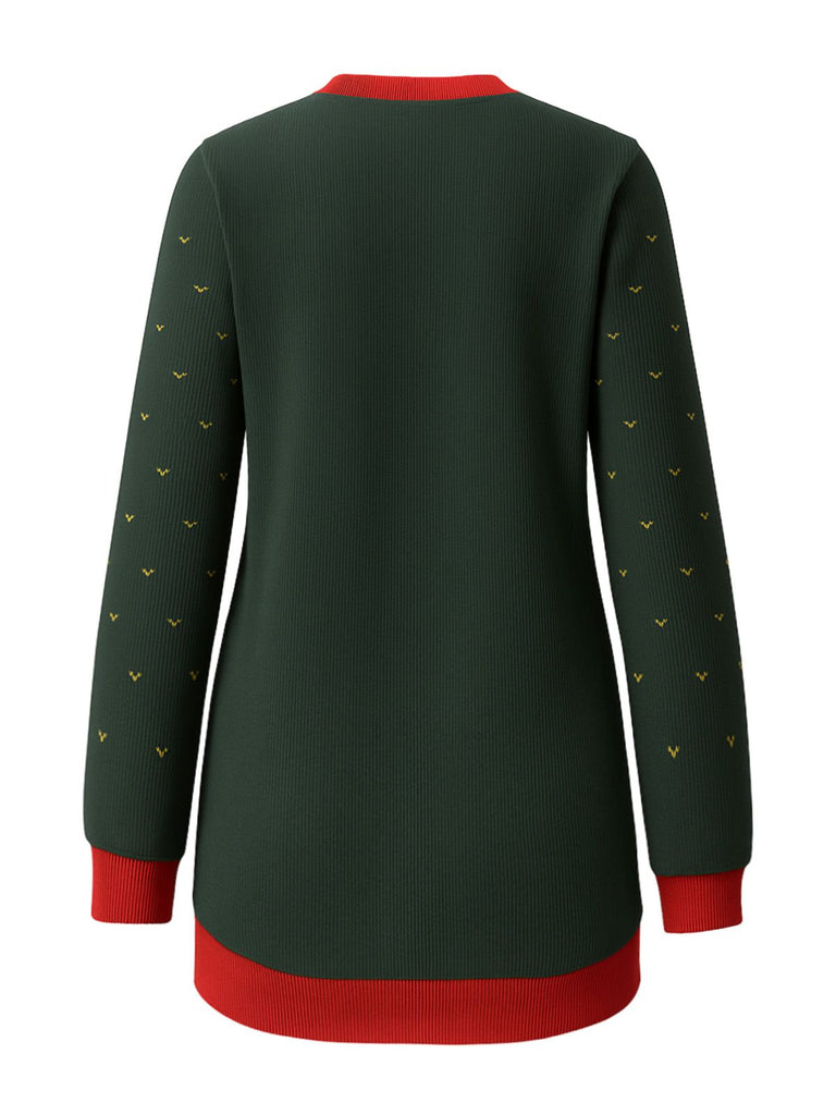 1950er Weihnachten Bier Santa Cheers Pullover