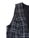 Schwarz 1940er Baumwolle Plaid Tief-V-Ausschnitt Overall Jumpsuit