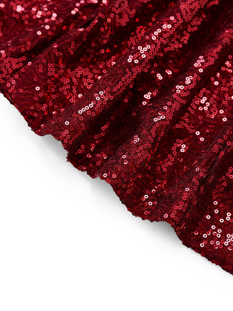 1970er Pailletten Revers Lange Ärmel Jacke