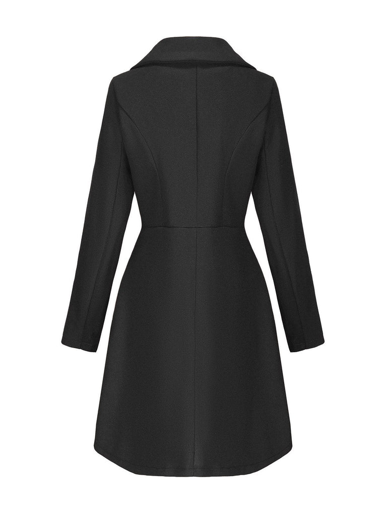 1940er Solide Kunstwolle Breite Revers Swing Mantel