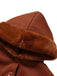 Braun 1950er Faux-Wolle Hooded Taste Mantel
