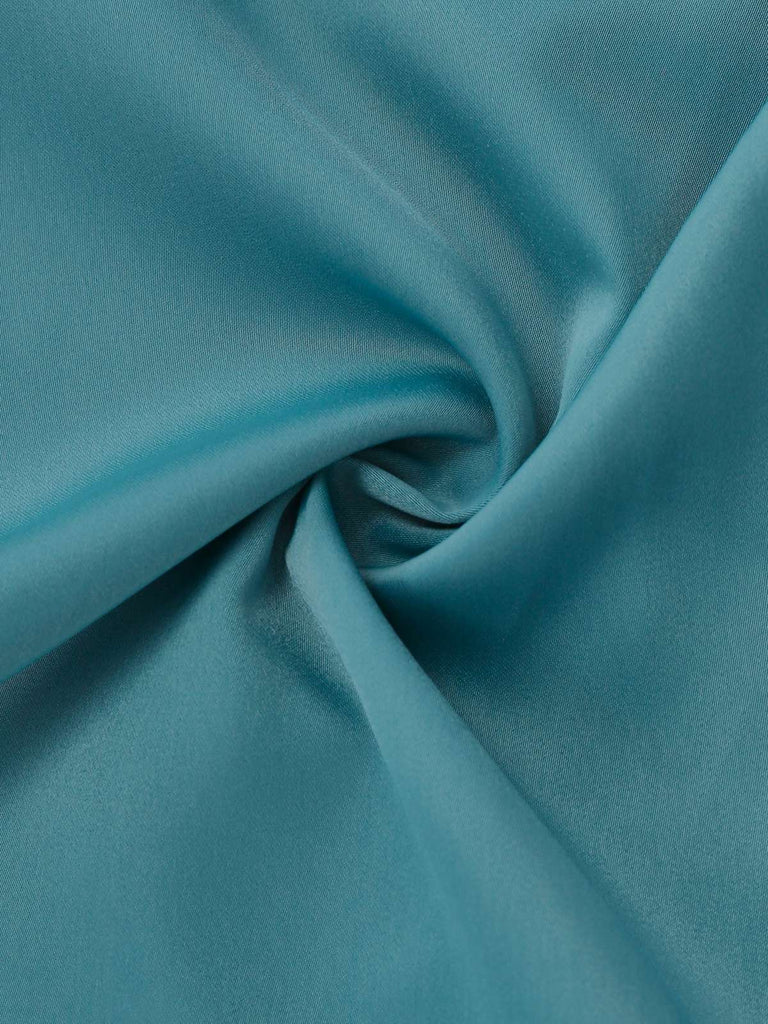 Blau 1970er Pelzbesatz Revers Pailletten Gürtel Jumpsuit