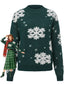 1940er Weihnachten Fleece-Schneeflocke Rollkragen Pullover