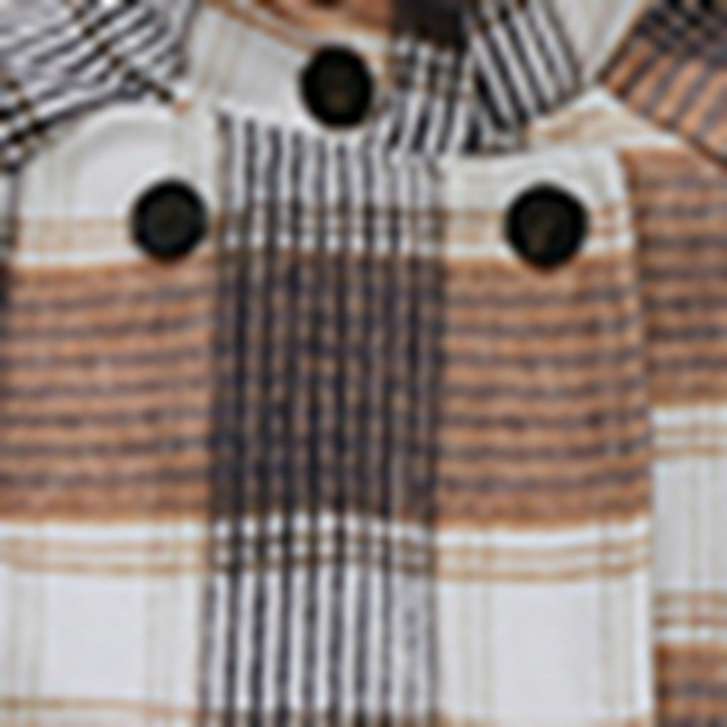 Khaki 1930er Vichy Karo Kunstwolle Mantel