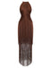 Kaffee 1920er Solide Fransen Halter Ärmellos Kleid