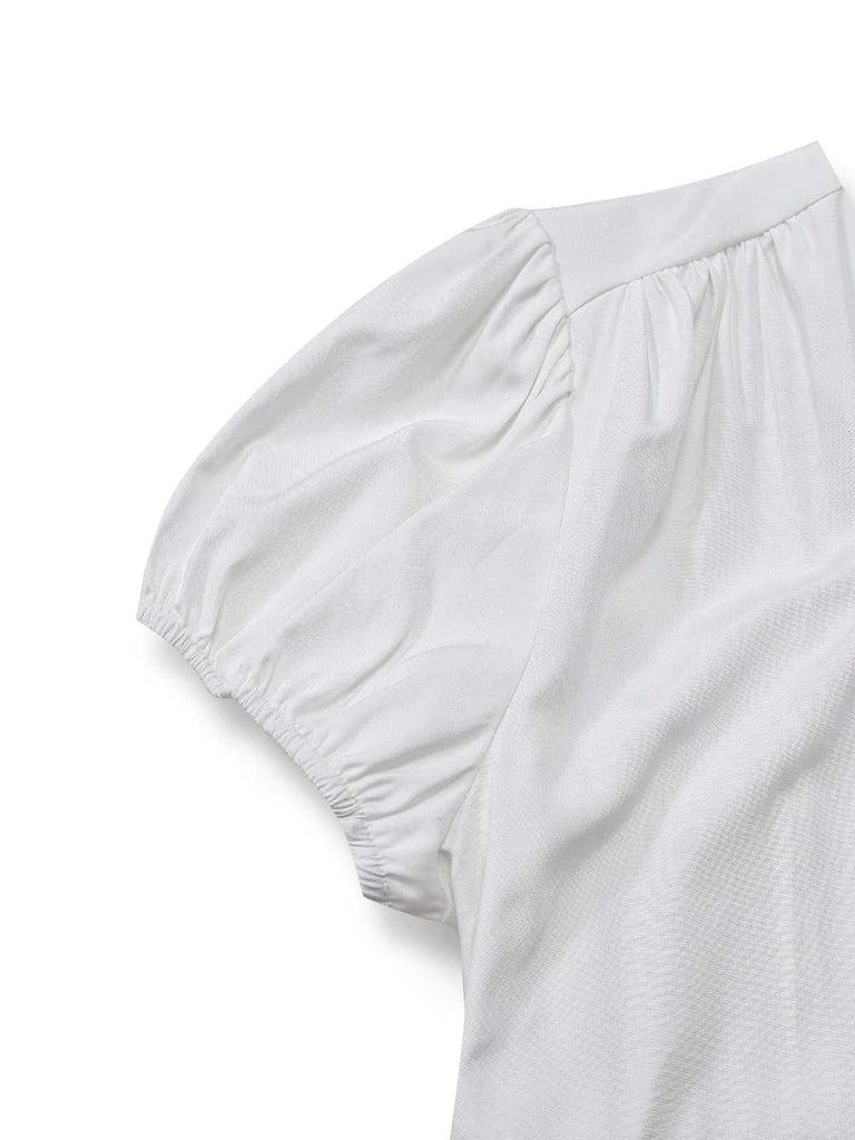 [Vorverkauf] Braun 1930er Farbblock Knöpfe Schlitz Meerjungfrauenkleid