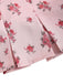 Rosa 1960er Blumen Spitze Patchwork Plissiertes Unterhemd