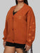 Orange 1940er V-Ausschnitt Stern Bestickt Cardigan