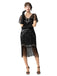 1920er Pailletten Perlen Fransen Charleston Kleid