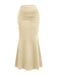 30er Maxirock mit Hohe Taille und Raffung