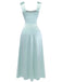 1930er Satin Strassstein Breite Träger Maxi Kleid