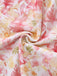 [Vorverkauf] Rosa Chiffonkleid mit Blumenmuster und Schleife im Stil der 1950er Jahre, Größe 5