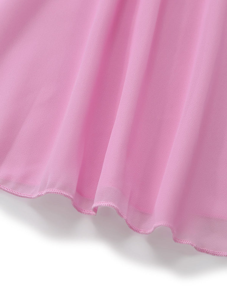 1930er Herzausschnitt Flügelärmel Netz Fischbein Kleid