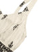 Beige 1970er Bohemian Wide-Träger Gerüschtes Kleid