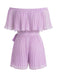 Einfarbiger, schulterfreier Falten-Jumpsuit aus den 1960er Jahren, Größe 8