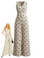 2PCS Beige 1940er Schleife Ärmellose Weste & Plissierte Hose