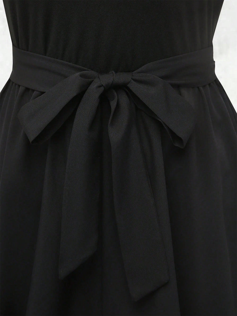 Ärmelloser Jumpsuit mit Gürtel im Stil der 1930er Jahre, schulterfrei, Größe 3