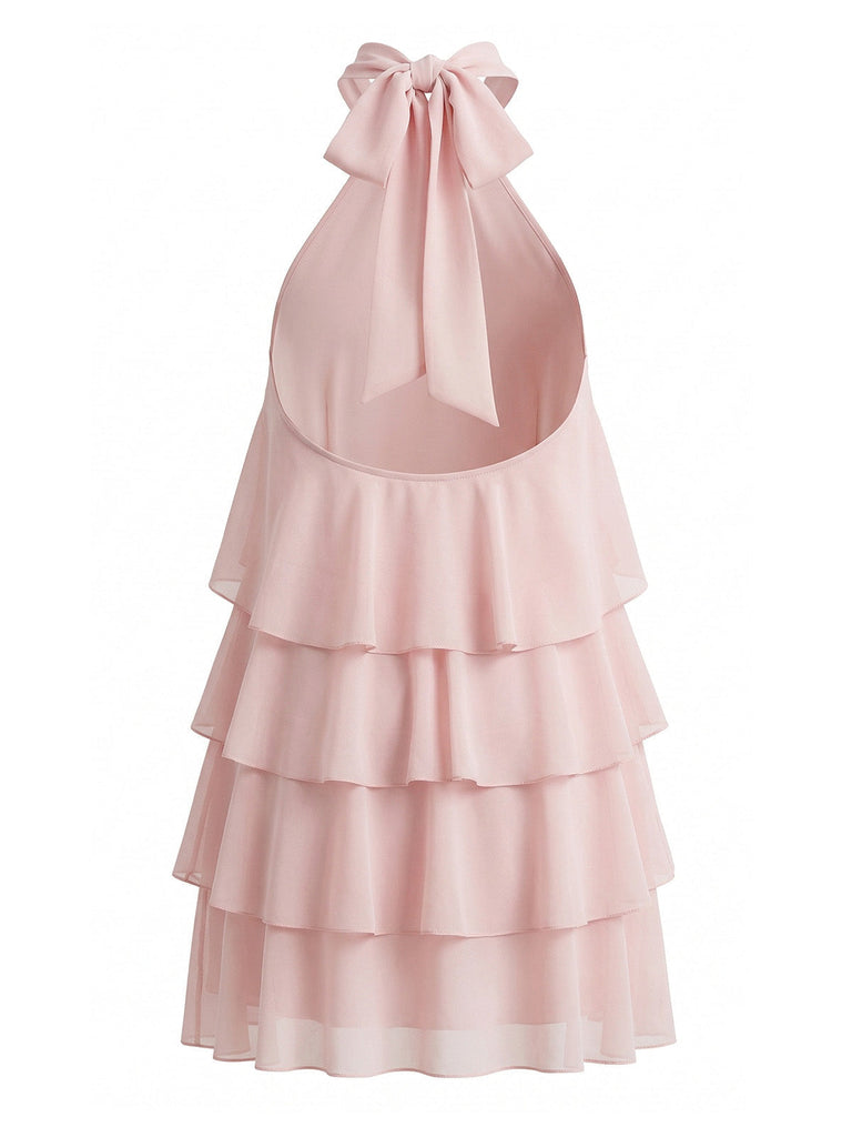 60er Swingkleid mit Neckholder und Rüschen