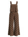 Brauner 30er Jumpsuit mit Polka-Dots und Riemen