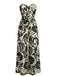 1970er Unregelmäßiger Print Trägerloser Boho Overall