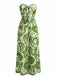 1970er Unregelmäßiger Print Trägerloser Boho Overall