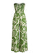 1970er Unregelmäßiger Print Trägerloser Boho Overall