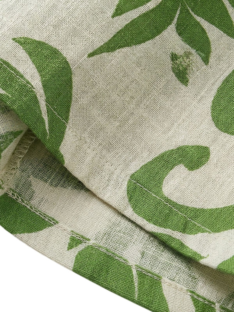 1970er Unregelmäßiger Print Trägerloser Boho Overall