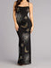 1970er Sheer Celestial Besticktes Pailletten Maxi Cover-Up Kleid