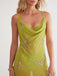 1970er Sheer Celestial Besticktes Pailletten Maxi Cover-Up Kleid
