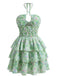 60er Kleid mit Ditsy-Blumen und Cut-out