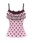 80er ärmelloses Tanktop mit Polka-Dots
