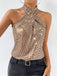 60er Top mit Neckholder und Criss-Cross