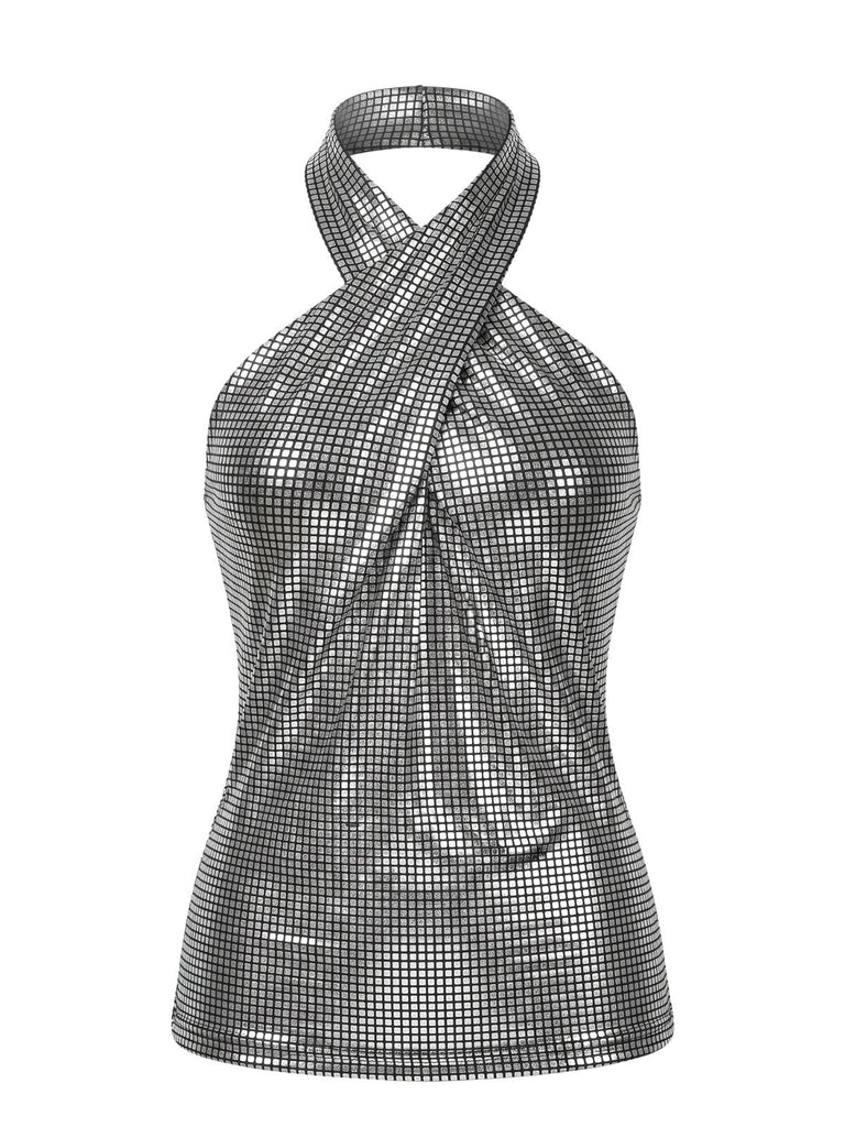 60er Top mit Neckholder und Criss-Cross