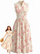 40er Midikleid mit Blumen und Spitze