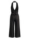 30er Jumpsuit mit V-Ausschnitt und Neckholder