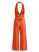 30er Jumpsuit mit V-Ausschnitt und Neckholder