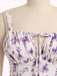 40er Chiffon-Kleid mit Spaghettiträger und Blumen