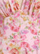 40er Chiffon-Kleid mit Spaghettiträger und Blumen
