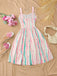 50er Swingkleid mit Blumen-Print und Eckiger Ausschnitt