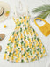 50er Swingkleid mit Blumen-Print und Eckiger Ausschnitt