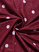 Weinrotes 30er Kleid mit Polka-Dots