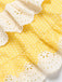 Gelbes 50er Baumwollkleid mit Polka-Dots
