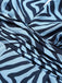 Seeblauer 70er Jumpsuit mit Zebra-Print und Neckholder