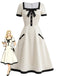 Weißes 40er A-Linien-Kleid mit Schleife